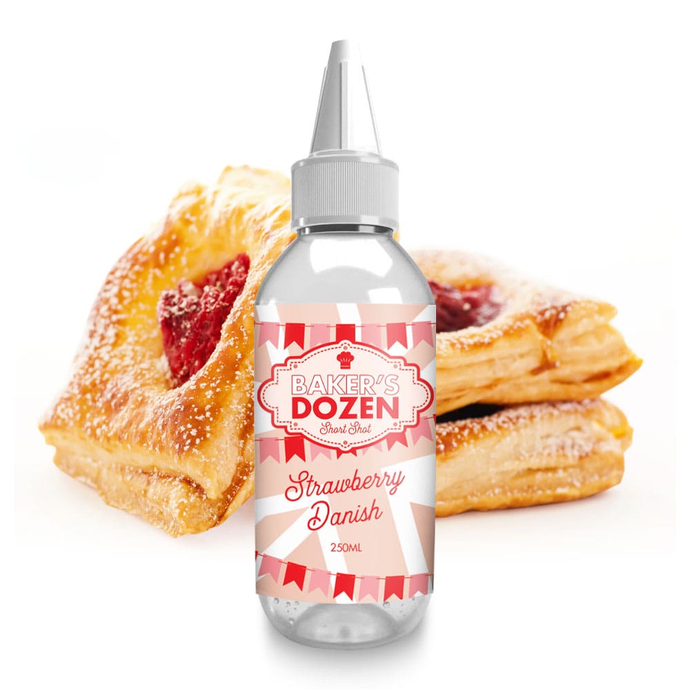 Strawberry Danish Flavour Shot by Baker's Dozen - 250ml