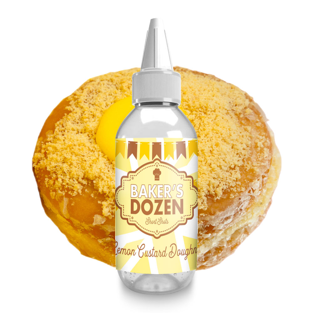 Lemon Custard Doughnut Flavour Shot by Baker's Dozen - 250ml